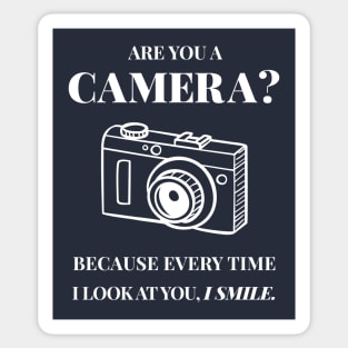 Funny Pick Up Line Camera Joke Sticker